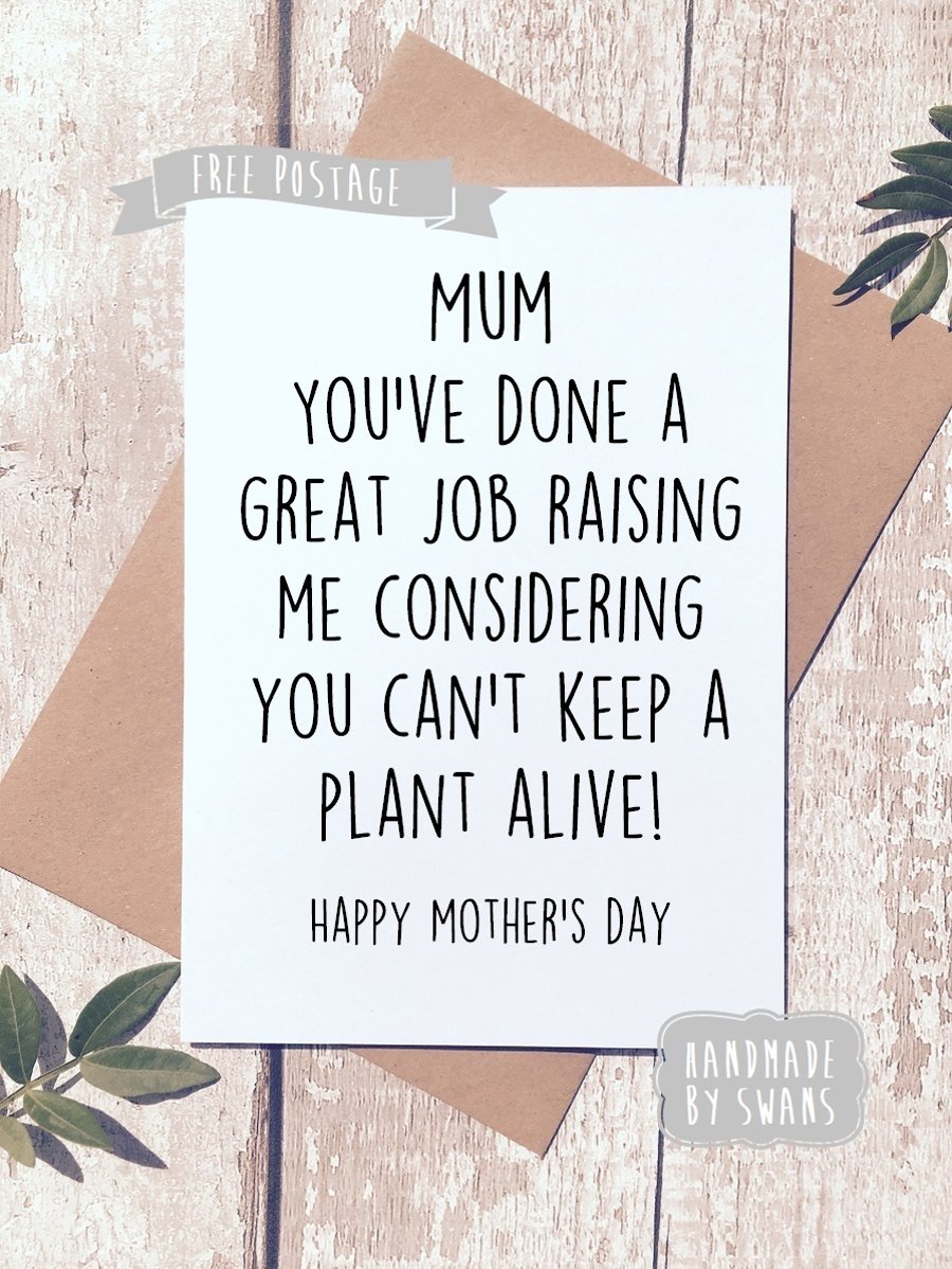 Mother's day card - Thanks for keeping me alive
