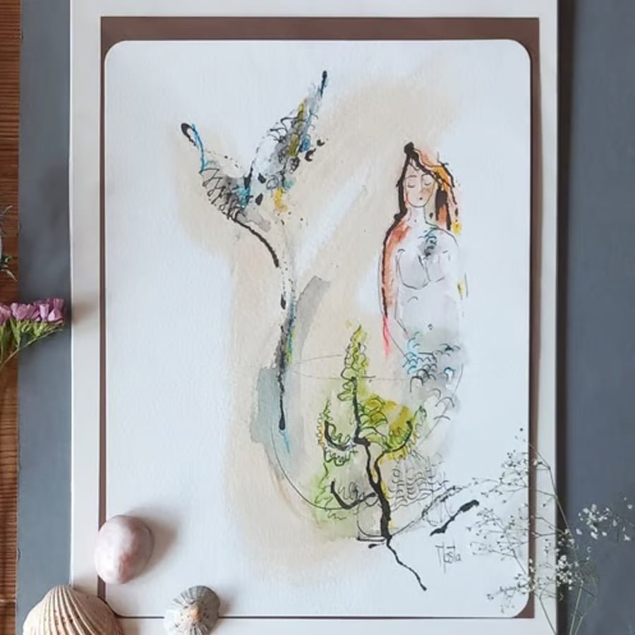 Mermaid original painting 