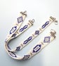 Beaded Blue and White Handmade Loom bracelets