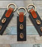 Leather and  Cowrie Shell Bead Keyring - Image 1