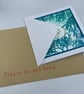Original gelli print seaweed greetings card. - Image 4