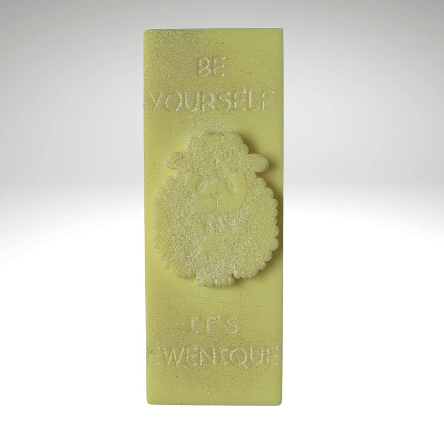 Scented Soy Wax Melt Bar Ewenique Sheep Design Pear and Freesia Gift