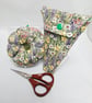 Pin Cushion (reversible)and Quilted Scissor Case Set