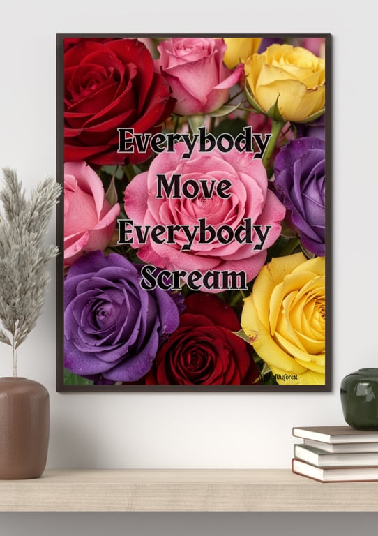 Everybody Scream Florence and The Machine Inspired Lyric Art Print