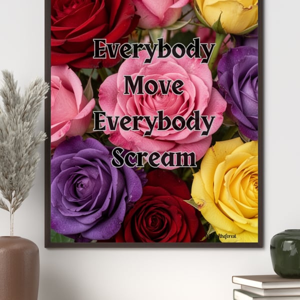 Everybody Scream Florence and The Machine Inspired Lyric Art Print