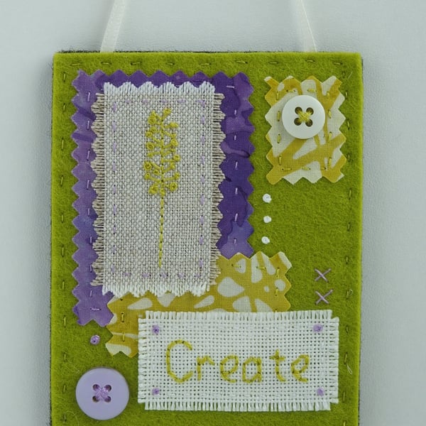 Felt Hanging. Create - Hand Stitched And Embroidered Hanging Decoration