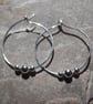 Hoop earrings with sterling silver beads - Image 3