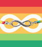 Autistic pride beaded mask chain - Image 3