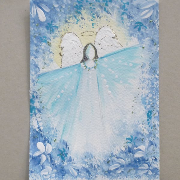 original art angel healing painting ( ref 838 G9)