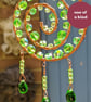 Beautiful copper and green suncatcher wire wrapped spiral handmade unique  - Image 6