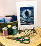 Christmas Tree Landscape Art Card. - Image 4