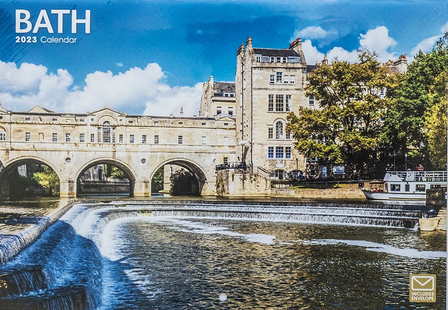 2023 A4 Wall Calendar Bath landscape city views photographs English British UK