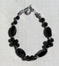 Black Agate & Black Onyx Gemstone Charka Beaded Bracelet "Magic" - Image 6