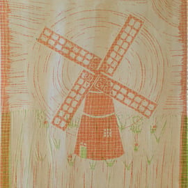 The Windmill (tea stained background)