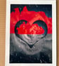 8x6 inch Photo Print of Raindrop Rose Design