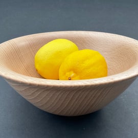 Hardwood Beech bowl with lip