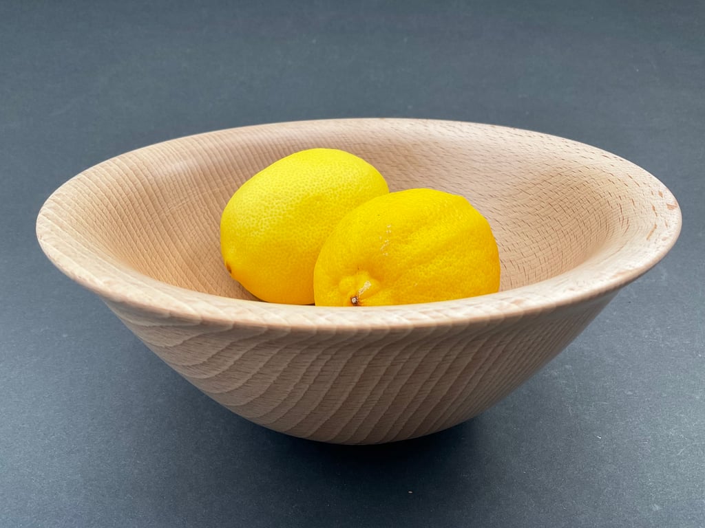 Hardwood Beech bowl with lip