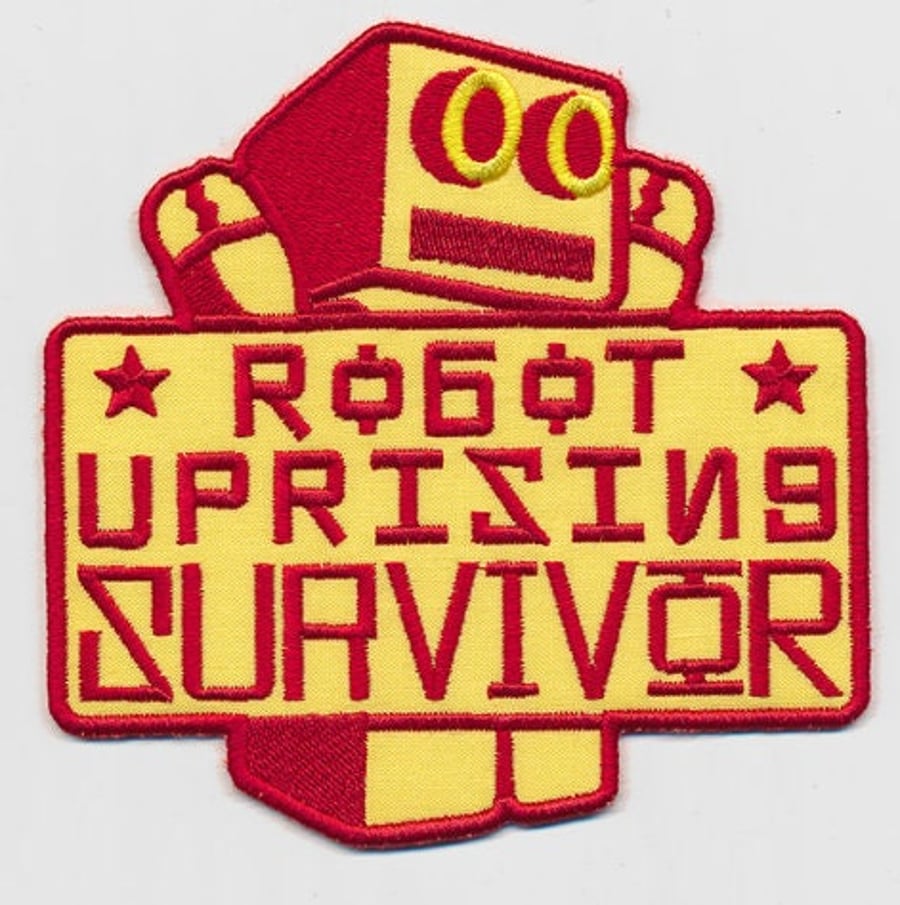 Robot Uprising patch Sew on Patch applicae patches for jackets sweatshirts denim