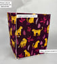 Cats fabric basket, Leopard storage bin, 2 options, Handmade - Image 9