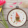 Garden Embroidery Hoop print - personalised gift idea for mum, dad or friend