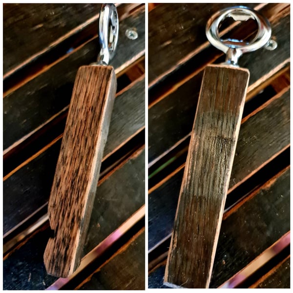 Whisky barrel stave bottle opener handmade to order