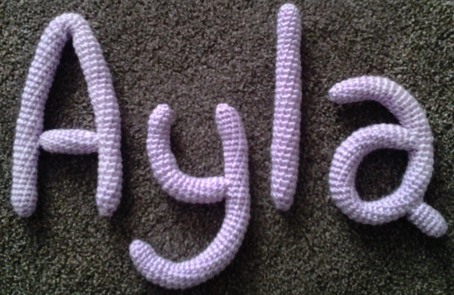 Your Name in Crochet! (4 letters) e.g ADAM, ELLA, ALEX, ROSE