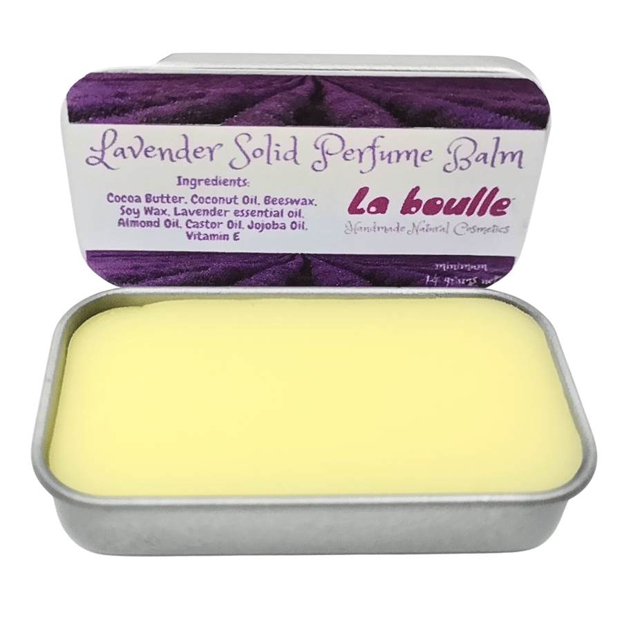 Lavender Solid Natural Perfume Balm. For sensitive skin. Handmade. UK.