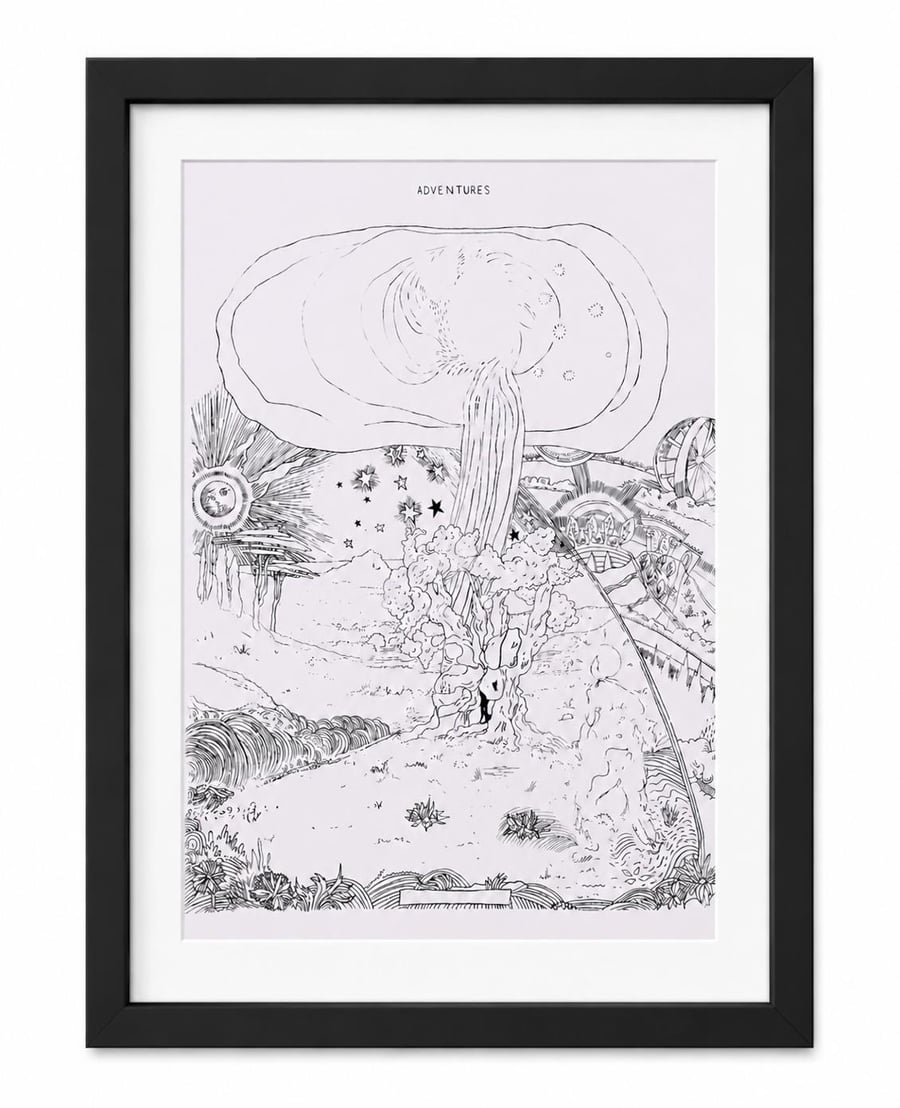 Lost in the Firmament, Screenprint, Signed Numbered Edition Paper Art