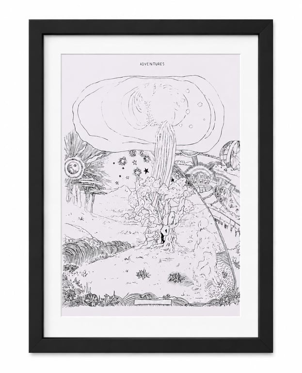 Lost in the Firmament, Screenprint, Signed Numbered Edition Paper Art