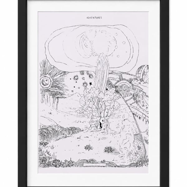 Lost in the Firmament, Screenprint, Signed Numbered Edition Paper Art