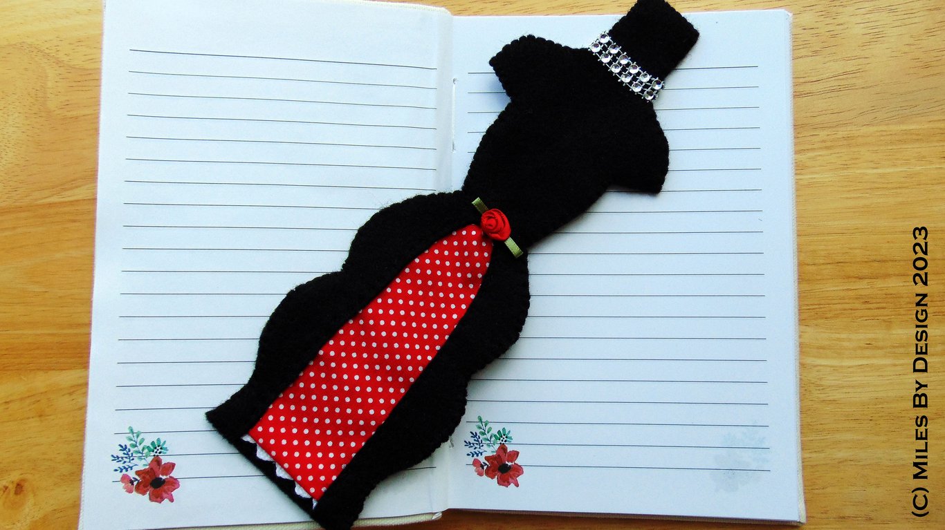 Elegant Evening Dress Bookmark