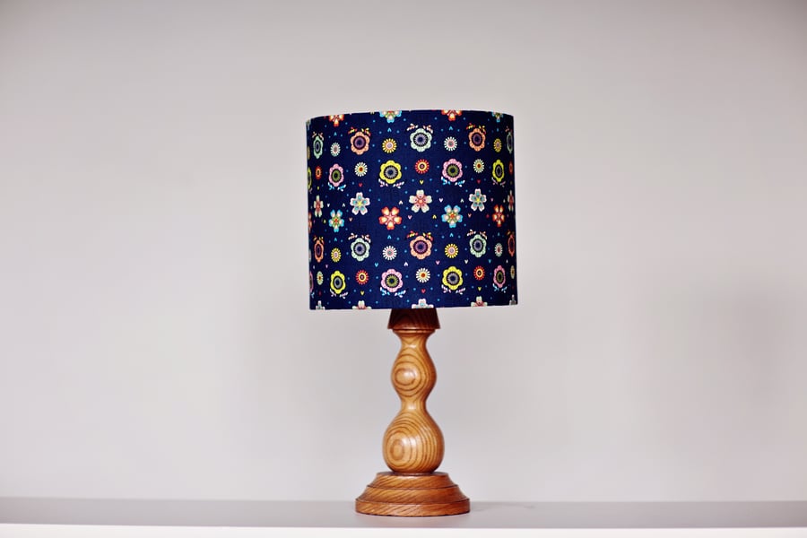 30cm blue floral lampshade, blue floral home decor