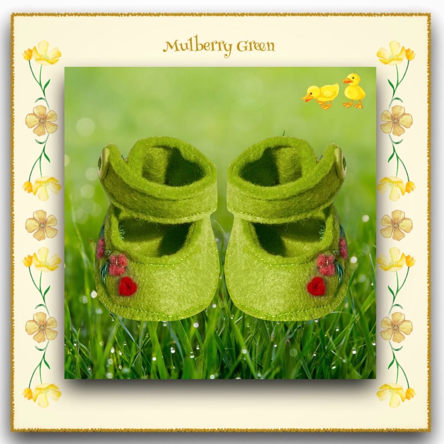 Reserved for Beverly - Lime Green Embroidered Shoes