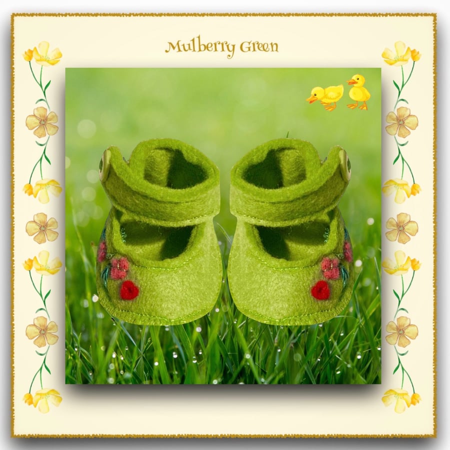 Reserved for Beverly - Lime Green Embroidered Shoes