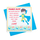 Personalised Superhero Supergirl Thank You Notes - pack of 6