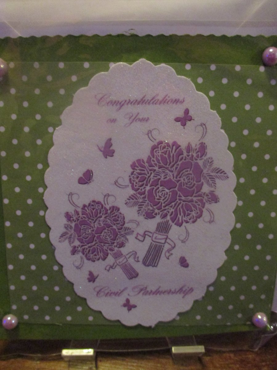 Congratulations on Your Civil Partnership Wedding Card
