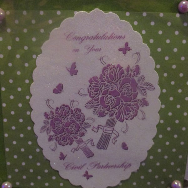 Congratulations on Your Civil Partnership Wedding Card