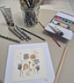Original abstract watercolour greeting card  - Image 3