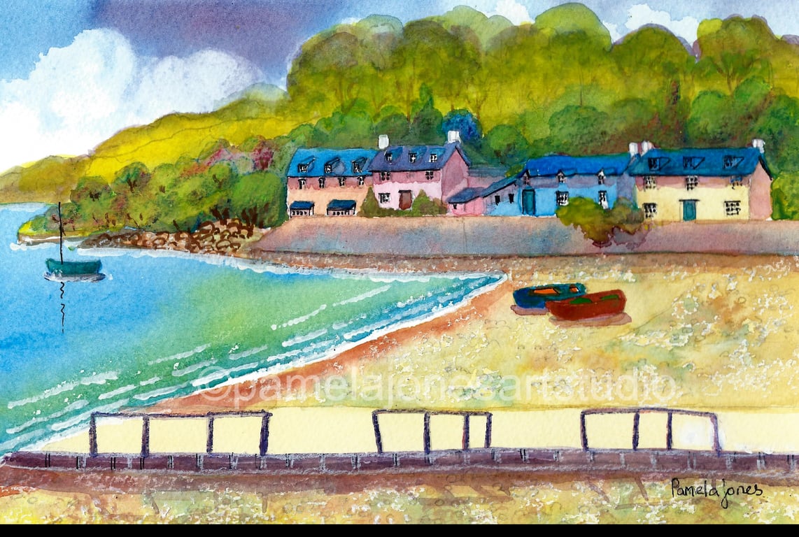 Dale, Pembrokeshire, Wales, Watercolour Painting in 14 x 11'' Mount