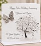 Silver Wedding Anniversary Handmade Card 25th Wedding Anniversary Gift - Image 1