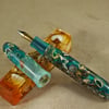 Collectors fountain pen with clam and winkle seashells, made on orkney. SB7