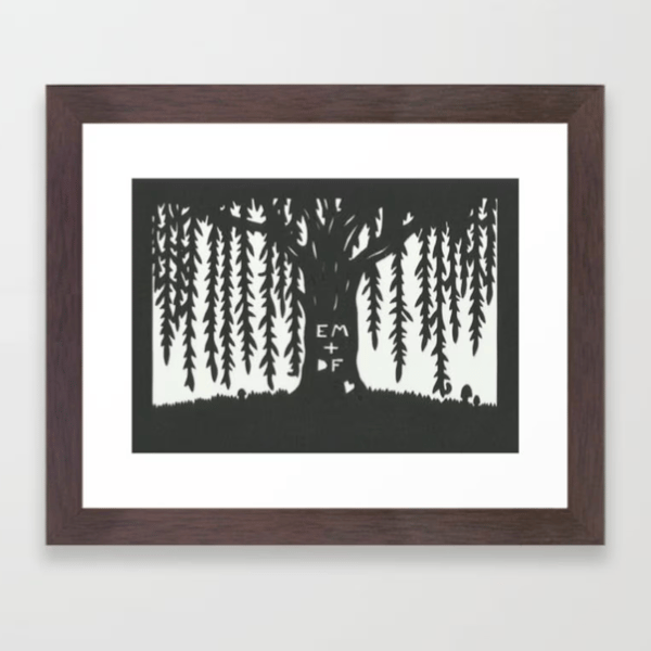 A5 Personalised Willow Tree Papercut - Wedding Anniversary Gift