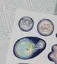 Solar System Sticker Sheet: Planet Stickers for Journals and Craft - Image 2