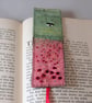 Poppies Bookmark - embroidered and painted . - Image 1