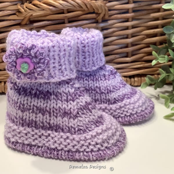Funky Baby Girl's Booties  0-6 months size