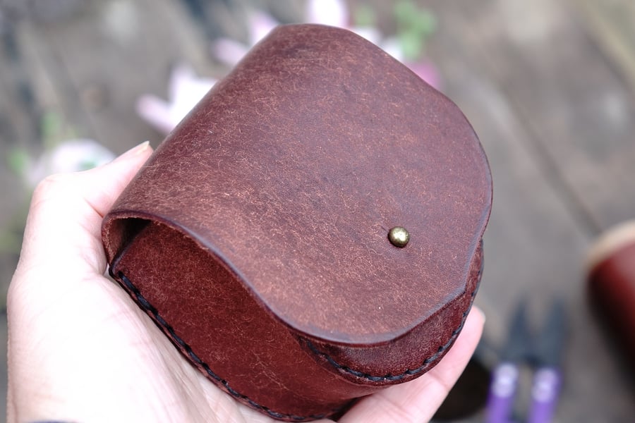 Handmade Leather belt Wallet, Minimalist Coin Wallet, Coin Purse, Coin Pouch