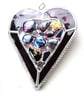 Heart Suncatcher Stained Glass Purple Abstract 024 - Image 3