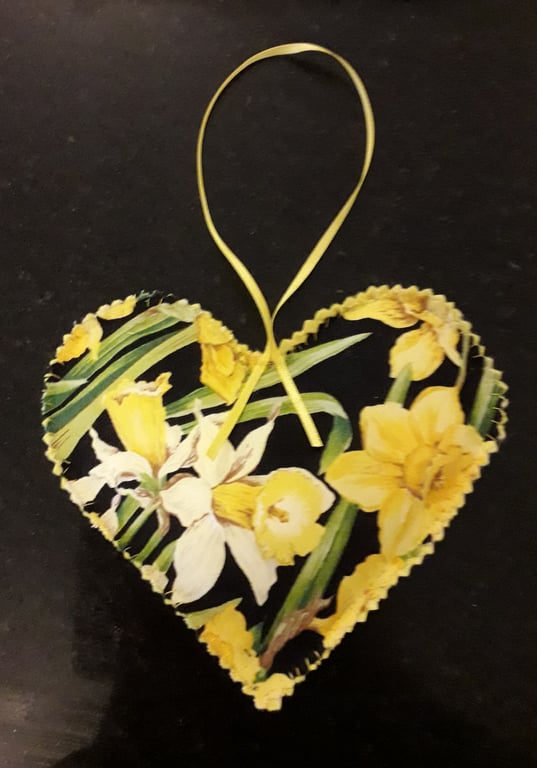 Daffodil hanging heart
