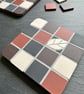 Coaster Set - Two Mosaic Chequerboard Coasters - Image 3