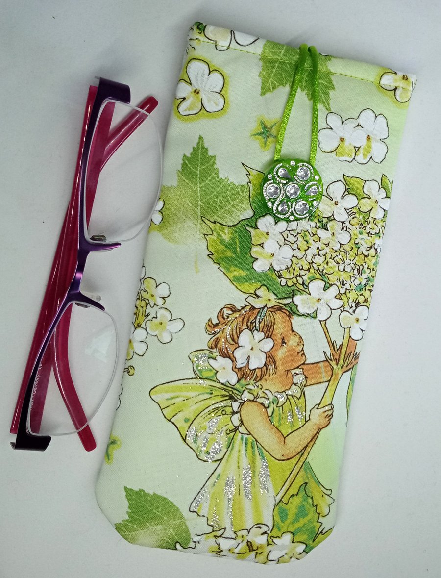 Sad flower fairy glasses case
